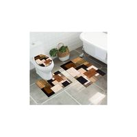 Juego De Alfombras De Baño Set De 3 Pcs Antideslizante