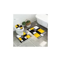 Juego De Alfombras De Baño Set De 3 Pcs Antideslizante
