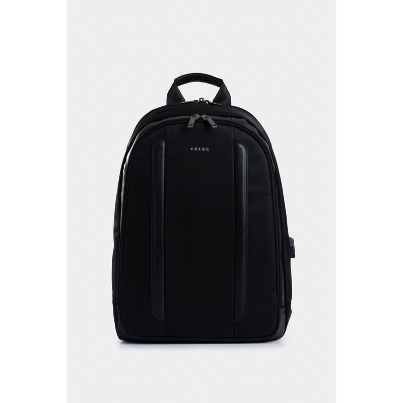 VELEZ - Vélez Mochila Lona Oviedo Monocromático Negro