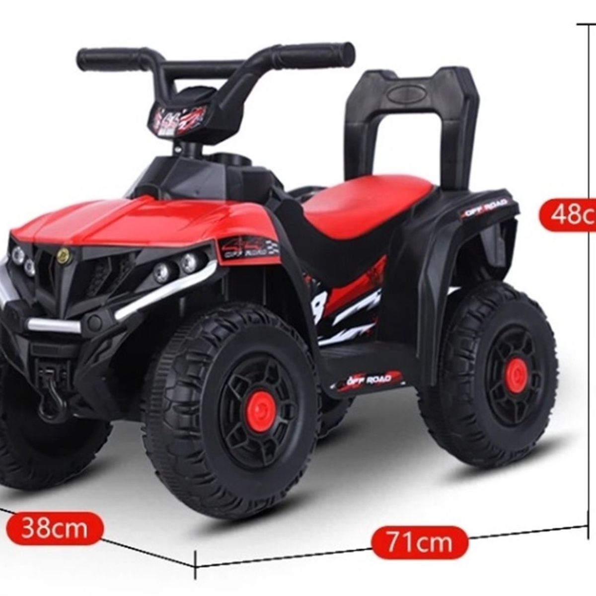 GENERICO - CUATRIMOTO ELECTRICA RECARGABLE A BATERIA ROJA