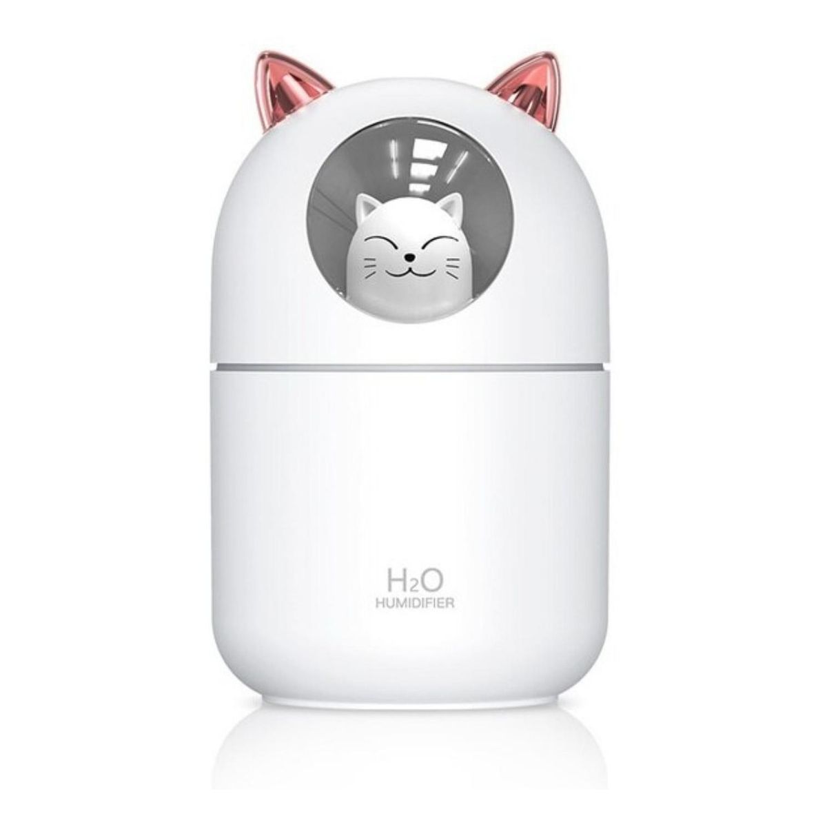 GENERICO - Humidificador Usb De Gatito Kawaii Vaporizador De Aromas - Blanco