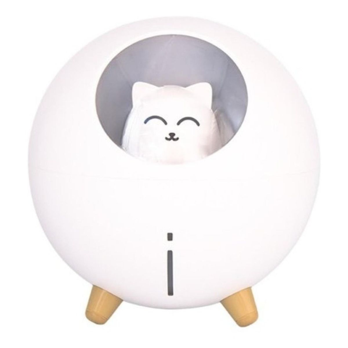 GENERICO - Humidificador Usb De Gatito Redondo Kawaii Vaporizador - Blanco