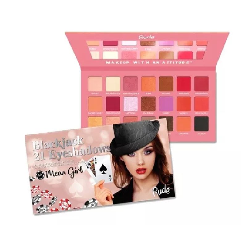 RUDE COSMETICS - Paleta De 21 Sombras Para Ojos Blackjack Mean Girl Rude Cosmetics