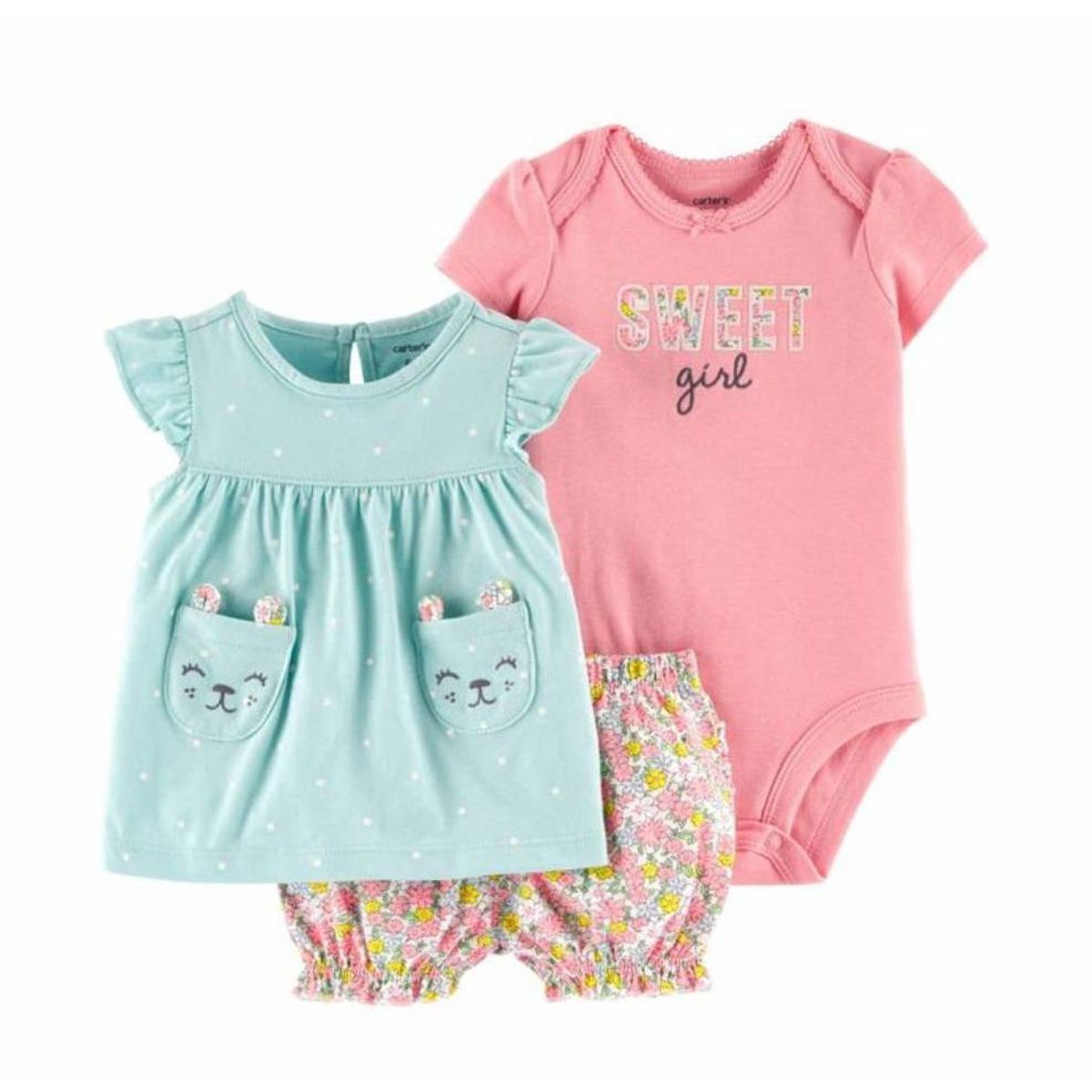 TEDMIMAK - Set 3 Piezas Conjunto Colors Tedmimak Farukids 100% Algodón