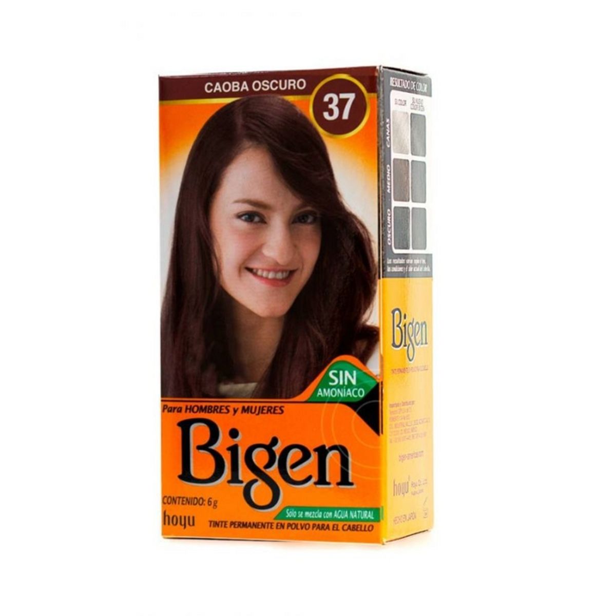 BIGEN - TINTE PERMANENTE EN POLVO BIGEN # 37 CAOBA OSCURO