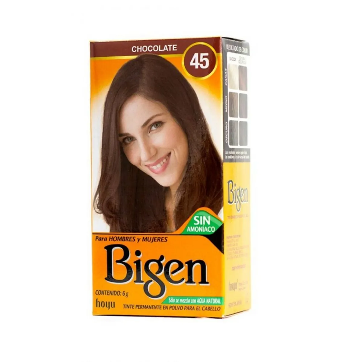 BIGEN - TINTE PERMANENTE EN POLVO BIGEN # 45 CHOCOLATE