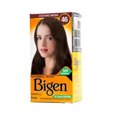 BIGEN - TINTE PERMANENTE EN POLVO # 46 CASTAÑO MEDIO