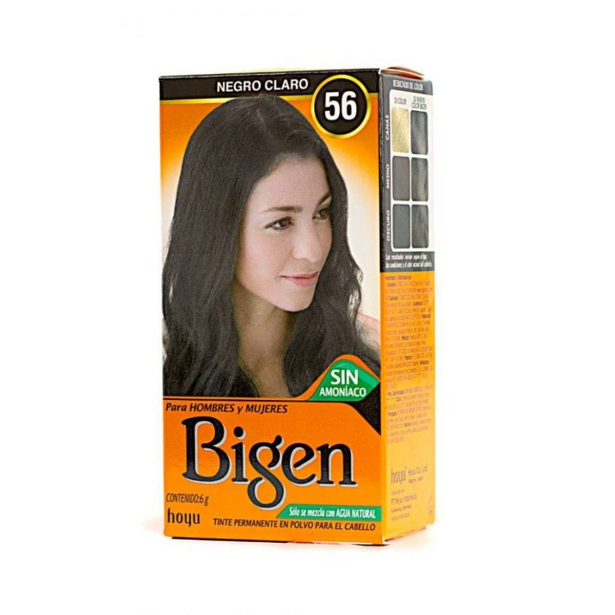 BIGEN - TINTE PERMANENTE EN POLVO BIGEN # 56 NEGRO CLARO