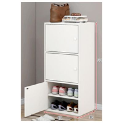 Imagen 2 del producto Organizador De Zapatos Gabinete 3 Puertas Color Blanco