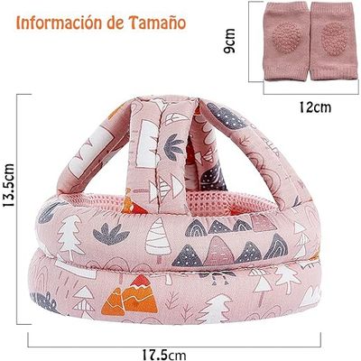 Imagen 2 del producto Casco de seguridad para bebé con rodilleras（Rosa）