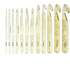 GENERICO - Set De 12 Crochet De Acrilico 4 A 25mm Jumbo