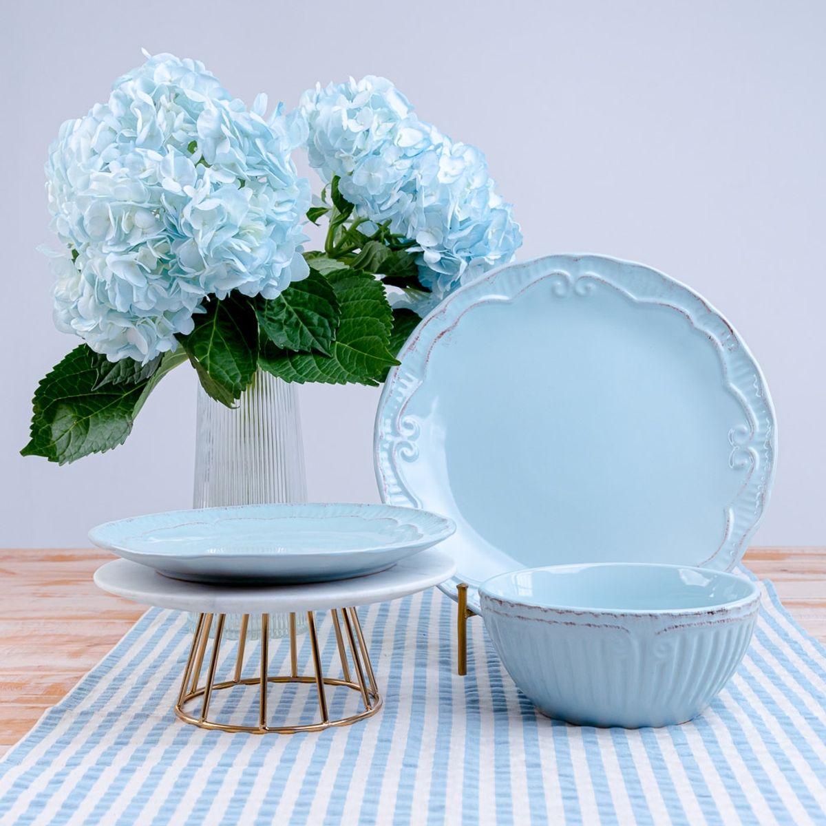 GENERICO - Plato Entrada Provenzal Vintage Celeste