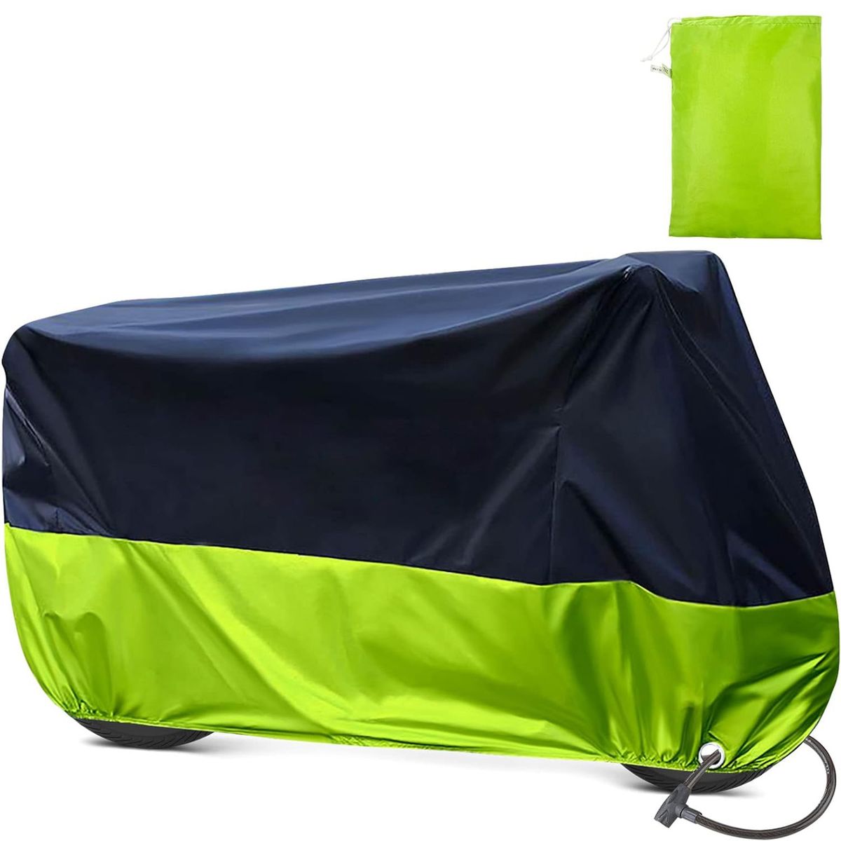 COREJOY - Carpa Oxford impermeable  Cubre Moto Bicicleta verde- XL