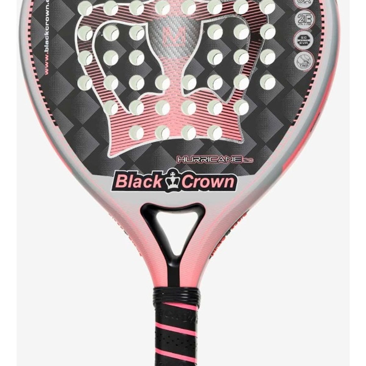 GENERICO - Pala Pádel Black Crown Hurricane 2.0