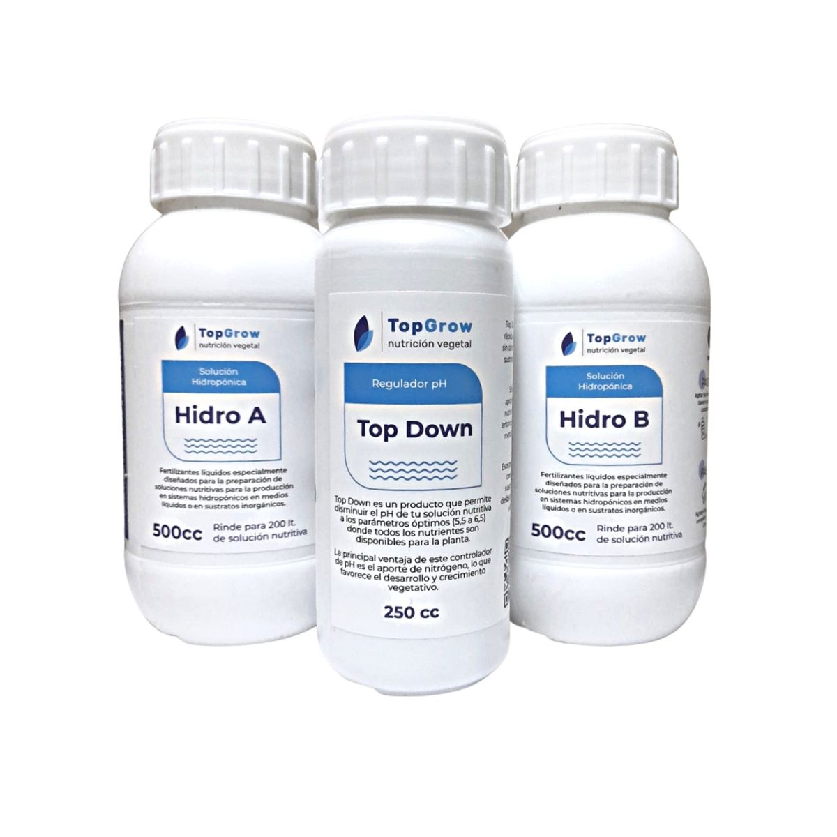 GENERICO - Solución nutritiva hidroponia A+B 500 cc +baja Ph (250 cc)