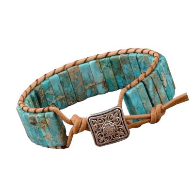 Imagen 2 del producto Pulsera para Mujer de Piedras Verdes Ajustable