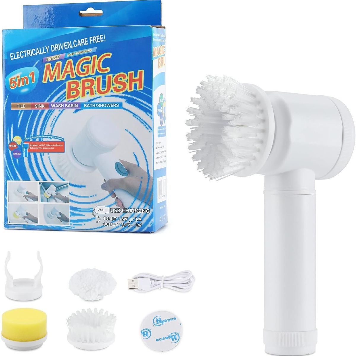 GENERICO - Cepillo De Limpieza Inalámbrico USB Electrico Cocina Baño