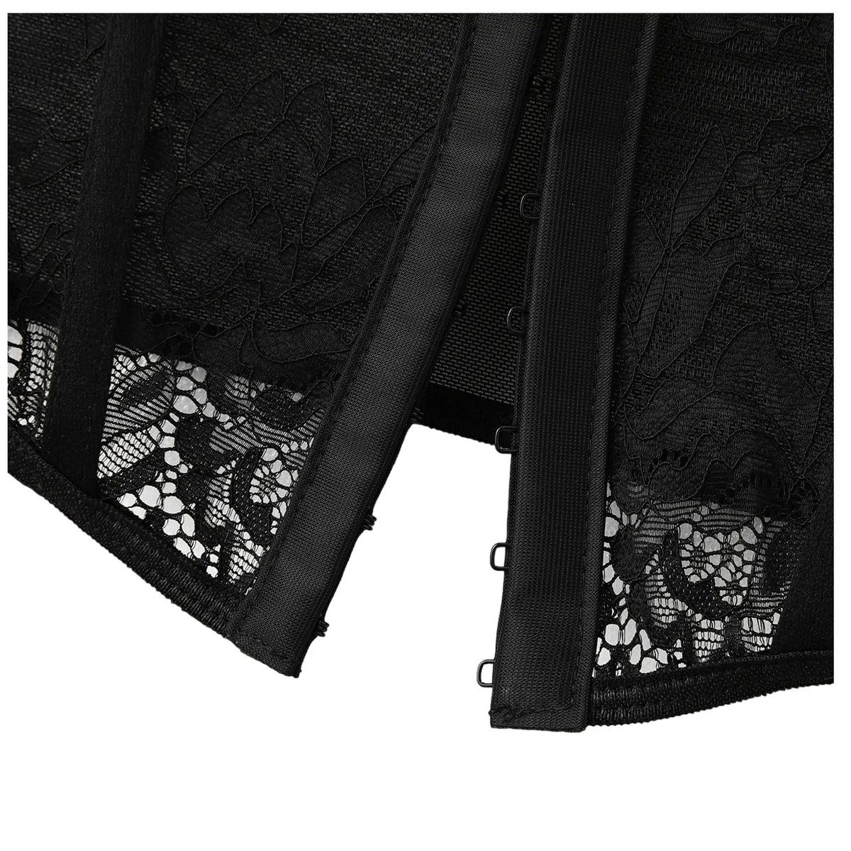 GARSIL - Crop Top Estilo Corset Para Mujer Con Manga Larga Y Encaje