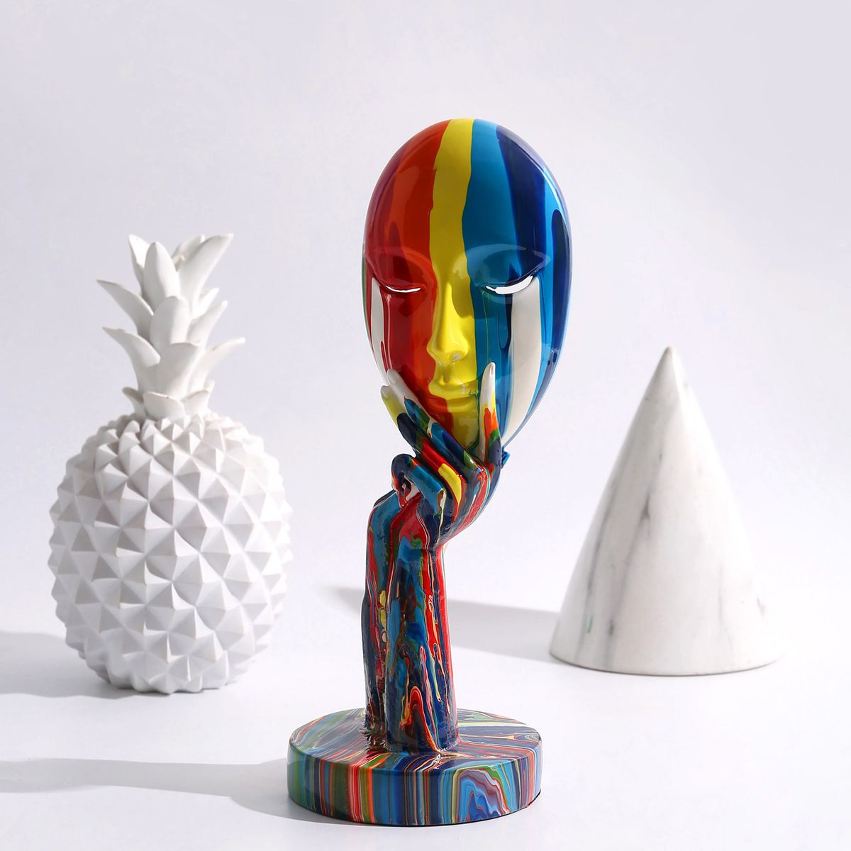 MUNDO ONLINE - Adorno Escultura Deco Figura Abstracta Estatua Rostro