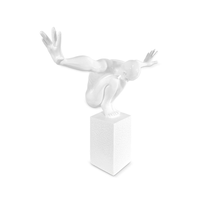 MUNDO ONLINE - Adorno Escultura Atleta en Equilibrio Minimalista