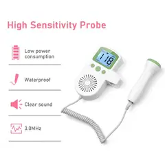 GENERICO - Monitor Fetal Doppler Ultrasonido Bebé Latidos Corazón Verde