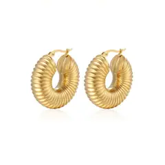 GENERICO - Argollas Gruesas - Azul Zafira