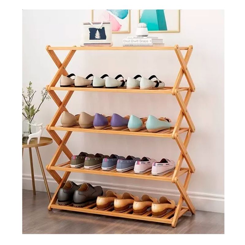 GENERICO - Zapatero Armable De Madera 5 Pisos 70cmx76cm