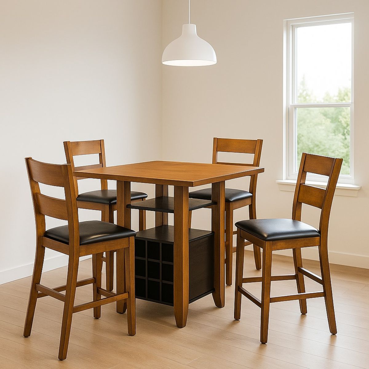 MSA MUEBLES SANTA ANA - Juego de Comedor 4 Puestos Maine