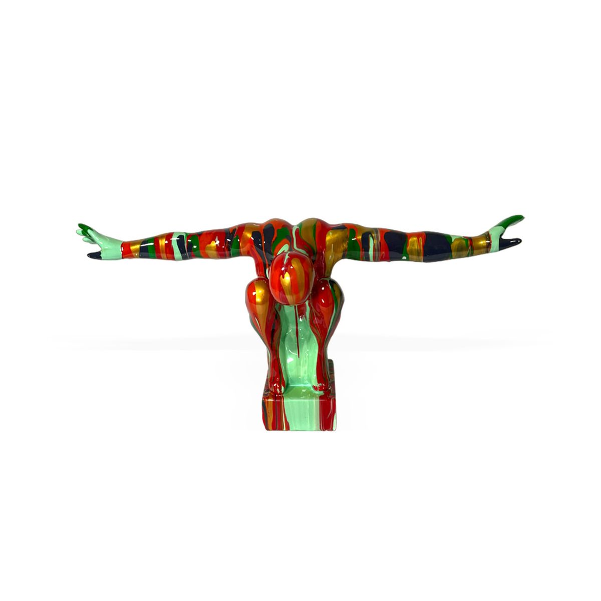 MUNDO ONLINE - Adorno Deco Escultura Abstracta Atleta en Equilibrio  