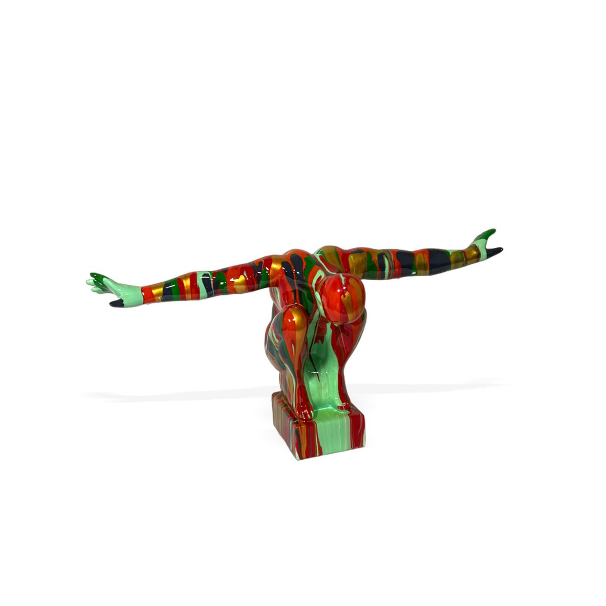 MUNDO ONLINE - Adorno Deco Escultura Abstracta Atleta en Equilibrio  