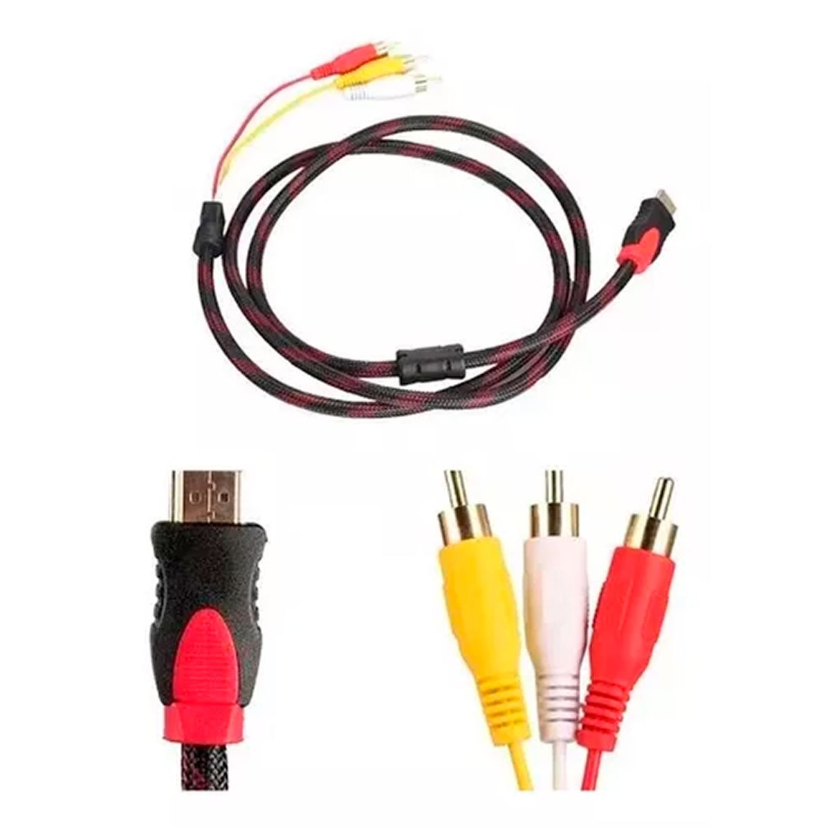 OFERTABKN - Cable Hdmi A 3 Rca Digital Audio Video Macho 1.5 Mts