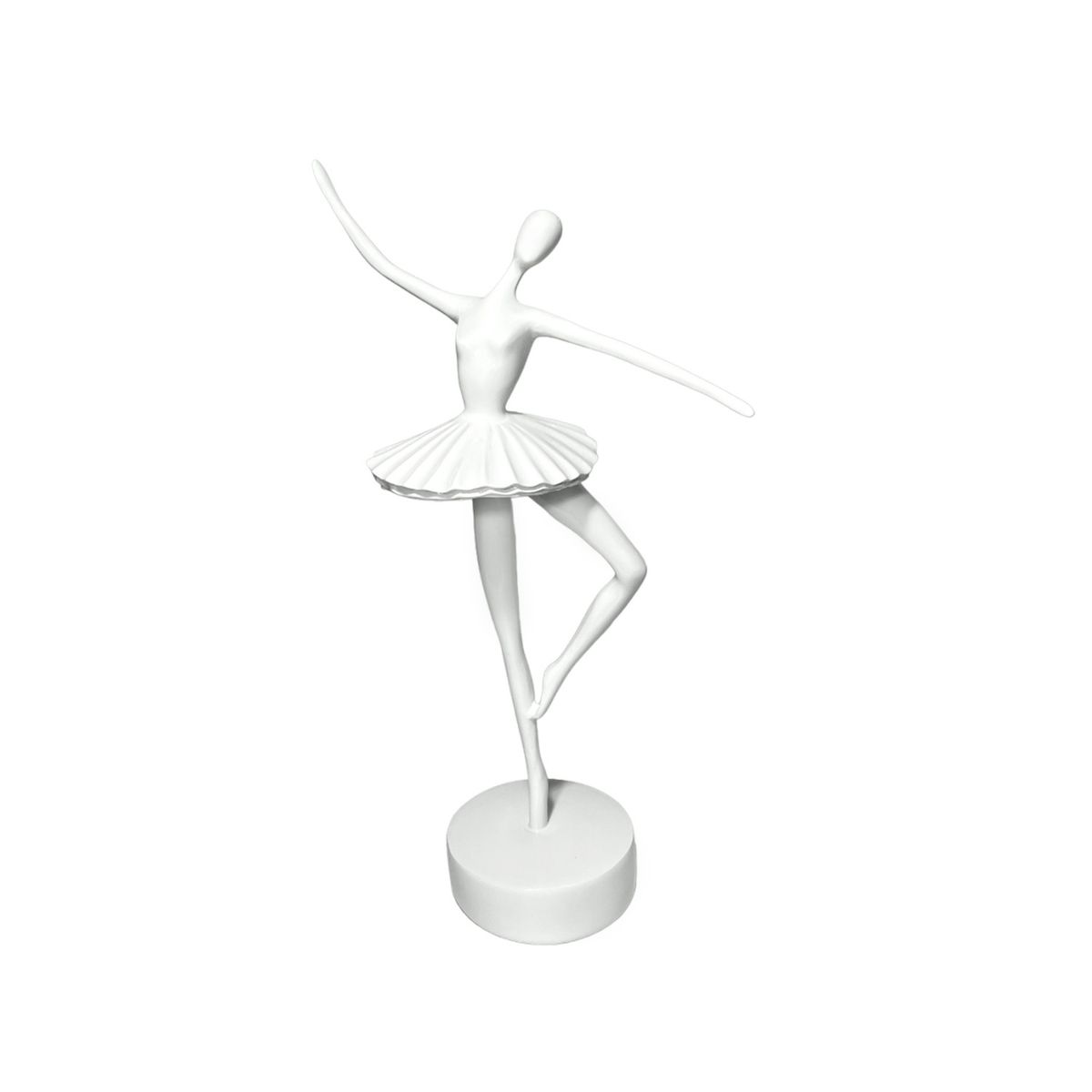 MUNDO ONLINE - Adorno deco Escultura Artística Bailarina Ballet Blanca    