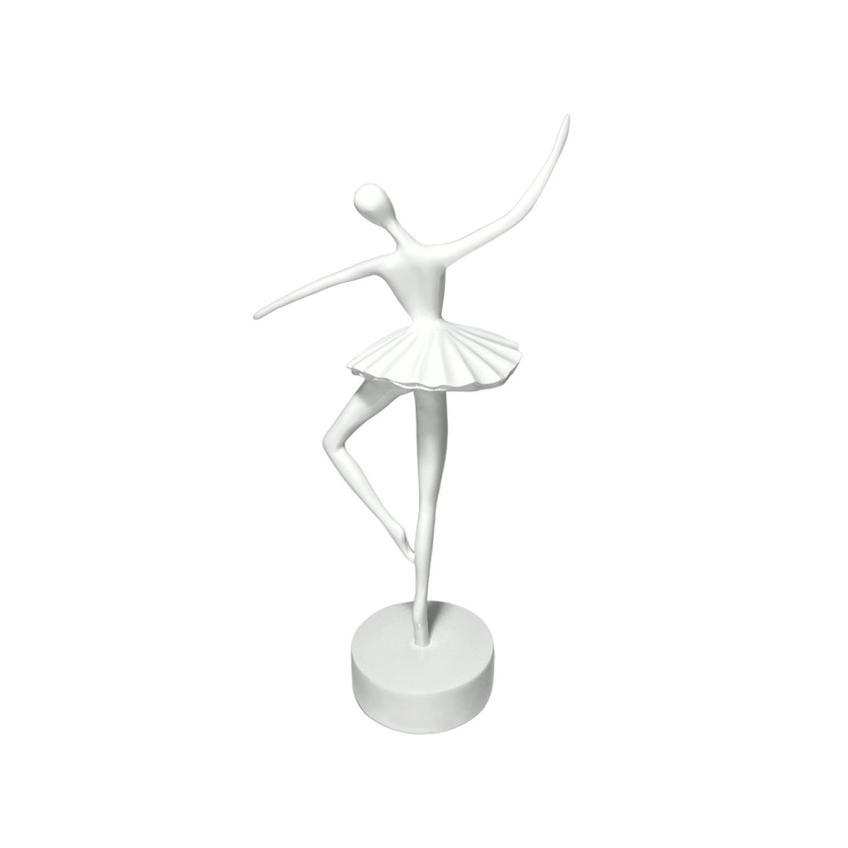 MUNDO ONLINE - Adorno deco Escultura Artística Bailarina Ballet Blanca    