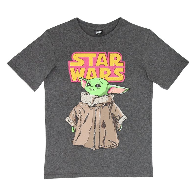 STAR WARS - Polera Niño Baby Yoda Gris Star Wars