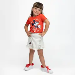 DISNEY - Falda Niña Minnie Vuelos Gris