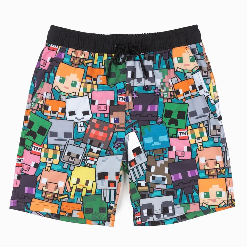 MINECRAFT - Traje De Baño Niño Multiprint Negro Minecraft
