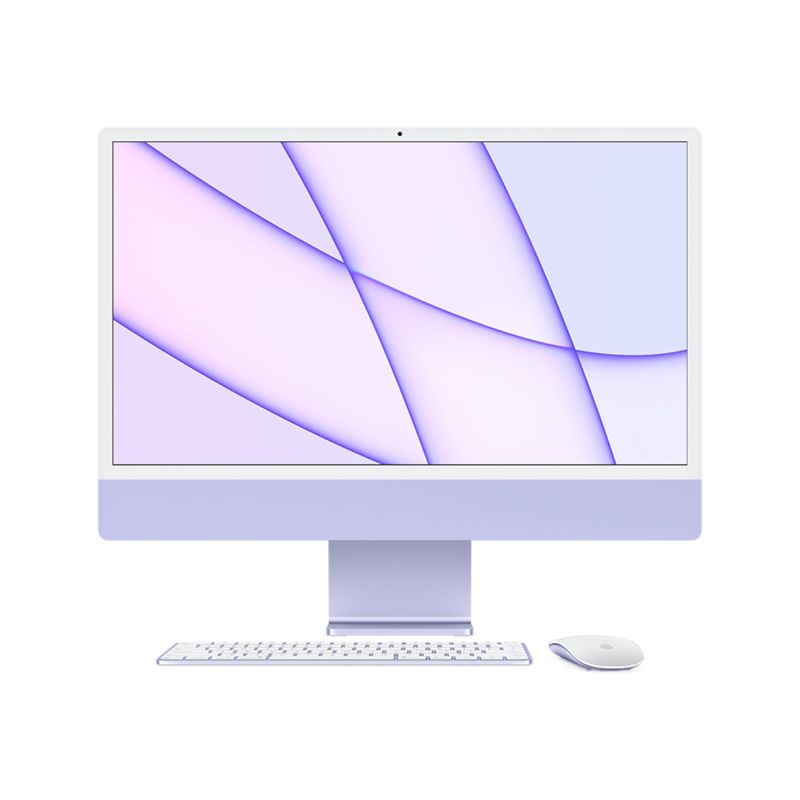 APPLE - Apple Imac 24" M1 8CPU 8GPU 8GB RAM 256GB SSD (2021) Morado Reacondicionado