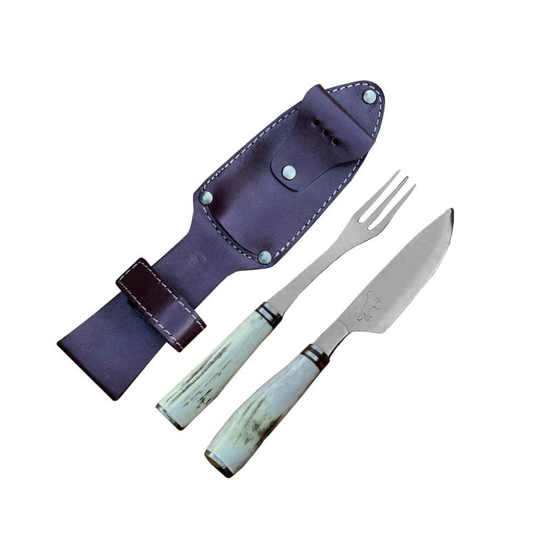 GENERICO - Tenedor y Cuchillo Setter Asta de ciervo - Fire Chile