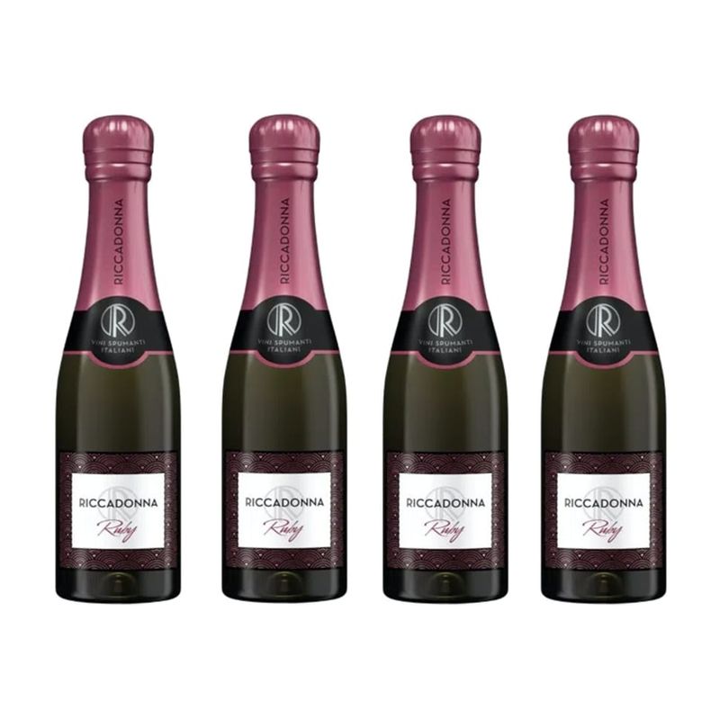RICCADONNA - Espumante Riccadonna Ruby 200ml 4 unid