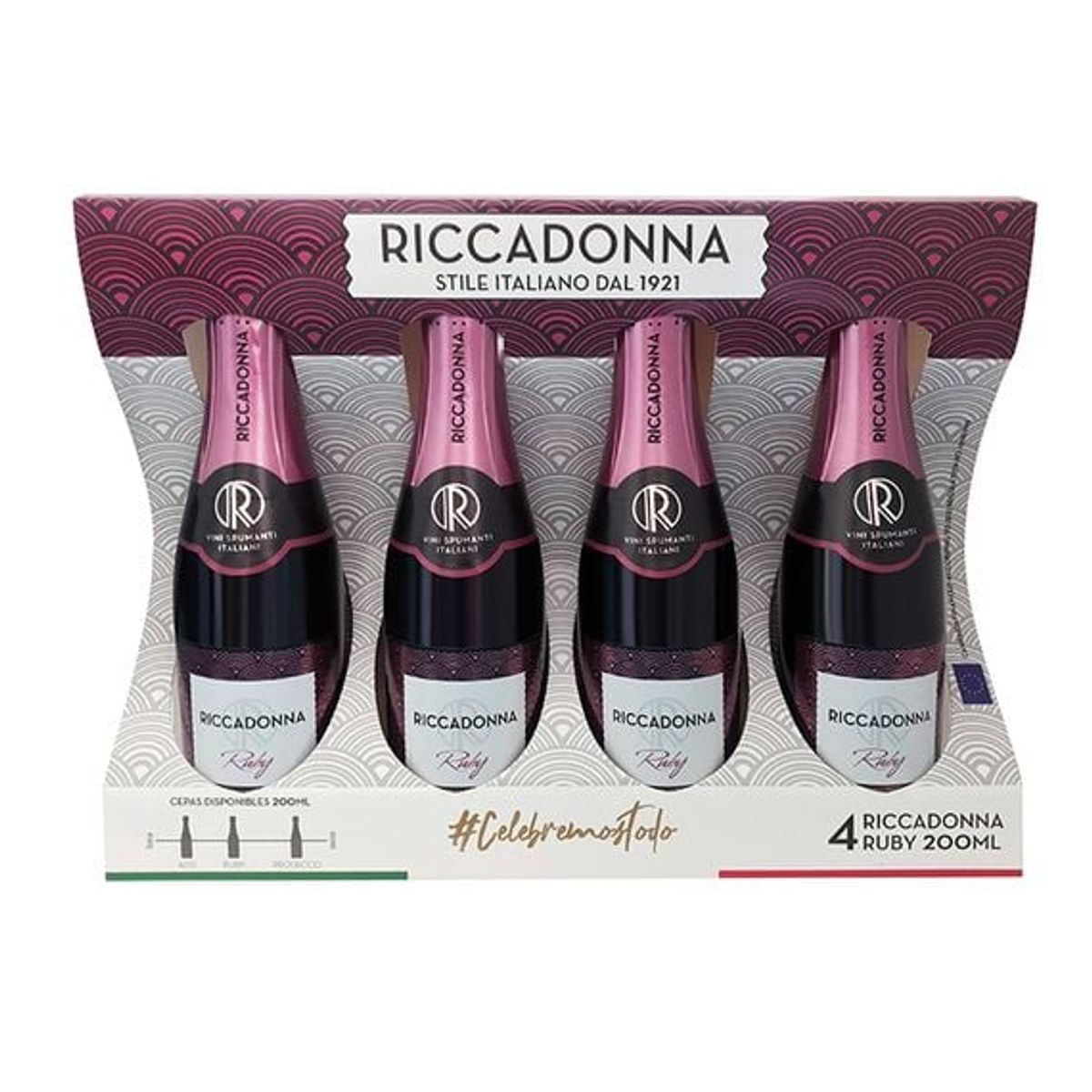 RICCADONNA - Espumante Riccadonna Ruby 200ml 4 unid