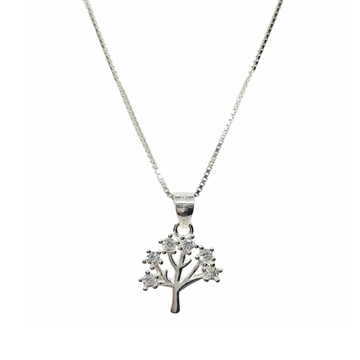 COGGIOLA - Collar Árbol Circón Ramas Plata Fina 925