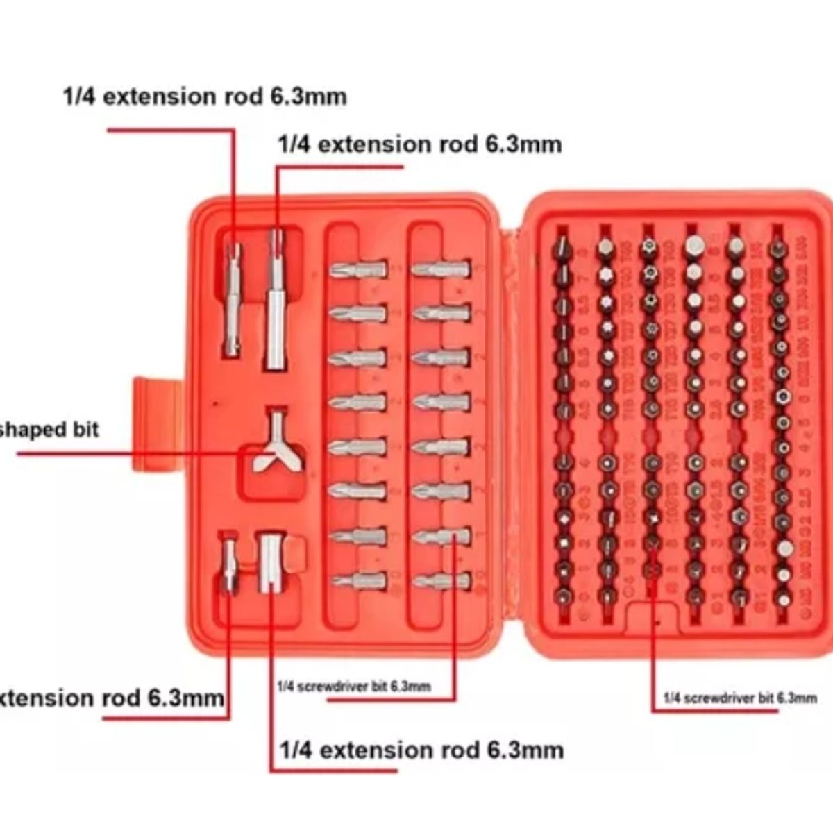 OFERTABKN - Juego De 100 Puntas De Destornillador De Seguridad