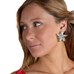 MARIA PASKARO - Aros Lirio Plateado María Paskaro - Plateado