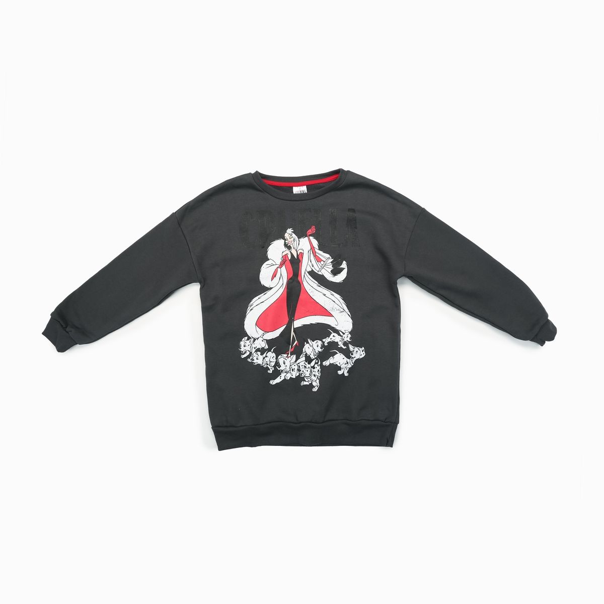 DISNEY - Poleron Niña Princesas Cruella Gris Marvel