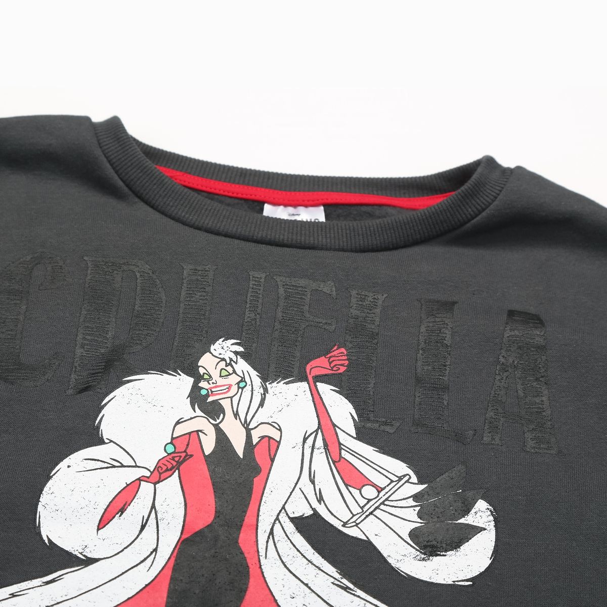 DISNEY - Poleron Niña Princesas Cruella Gris Marvel