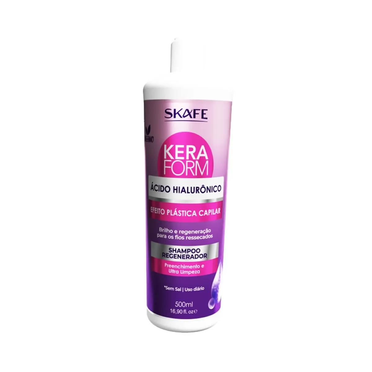 SKAFE COSMETICOS - SHAMPOO KERAFORM ACIDO HIALURONICO 500 ML VEGANO
