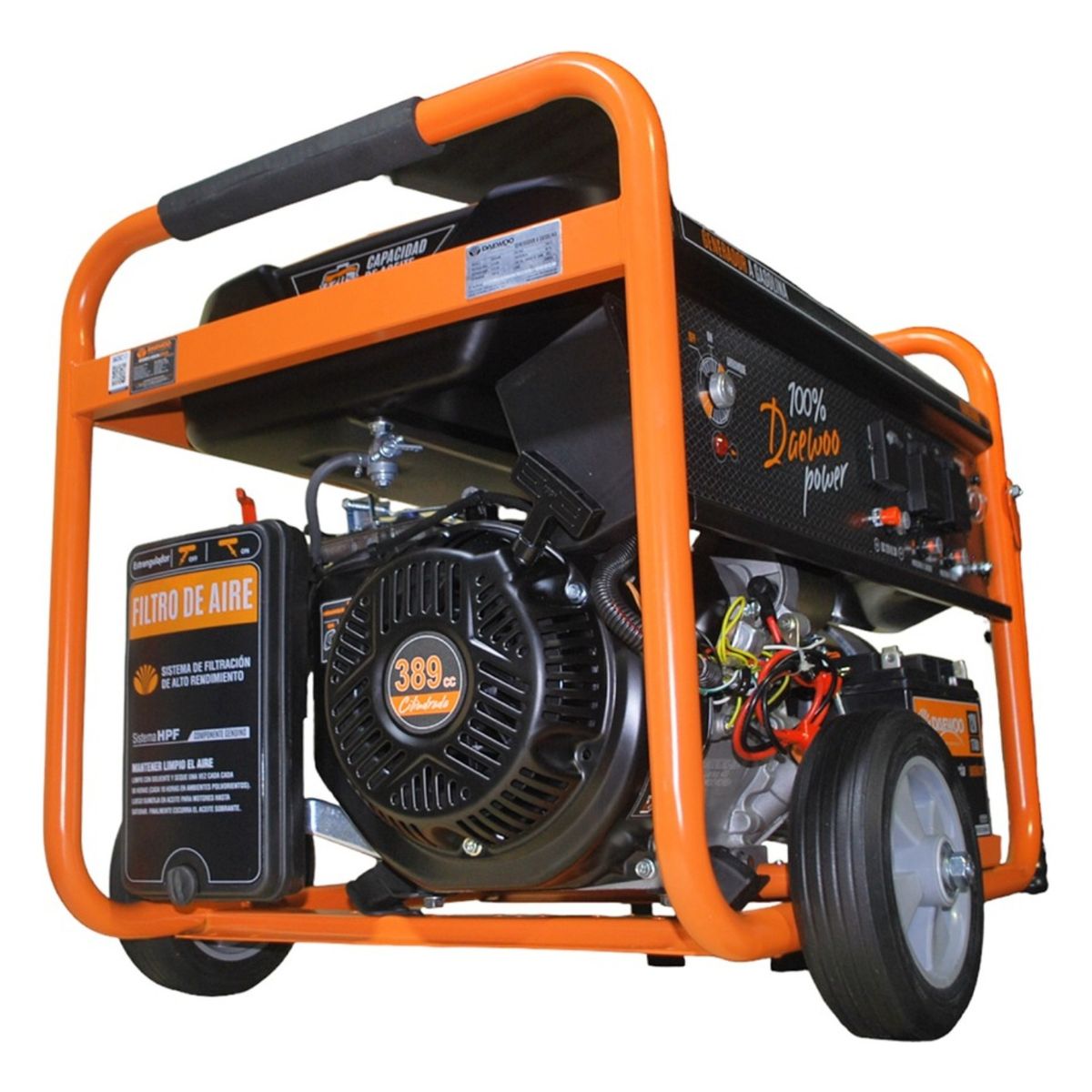 DAEWOO - Generador Eléctrico A Gasolina 5500w Daewoo GD6500E 13hp 4t…