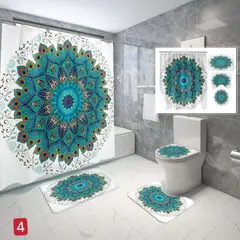 GENERICO - Set de Baño 4 Piezas Diseño De Mandala