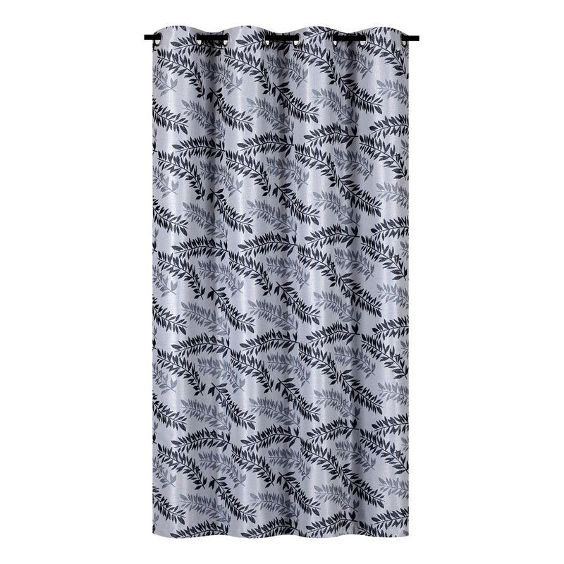 CLEMS CORTINAS - Cortina Tradicional 100% Blackout Hoja Gris