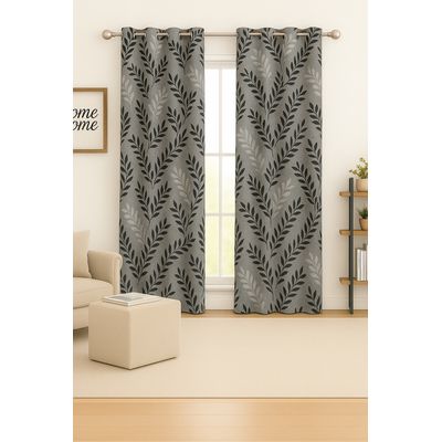 Imagen 2 del producto Cortina Tradicional 100% Blackout Hoja Gris